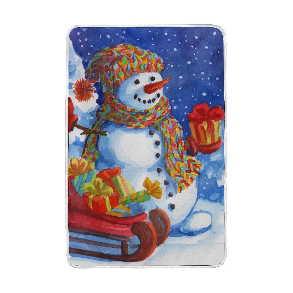 

Snowman Santa Claus Christmas Throw Blanket for Couch Super Soft Cozy Sofa Bed Plush Throw Blankets for Kids and Adults,