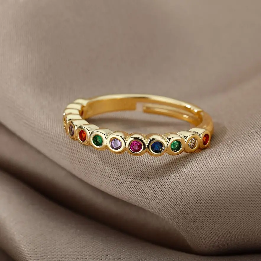 Кольцо регулируемое из нержавеющей стали для женщин и девушек | Украшения