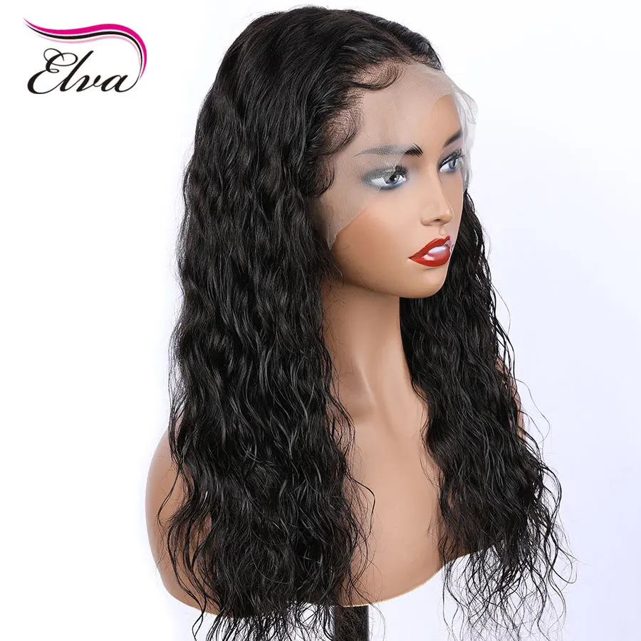 Elva натуральные волнистые 360 кружевные фронтальные человеческие волосы парики