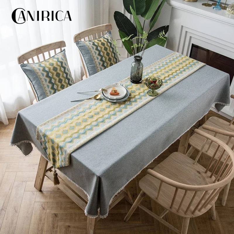 CANIRICA настольная дорожка с кисточками Настольная современный шкаф флаг Tafelloper