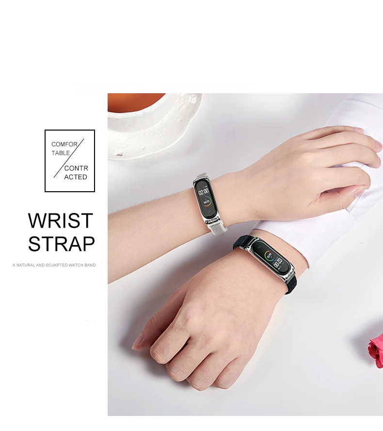 Нейлоновый браслет-петля для Xiaomi mi, ремешок 4/3, mi Band 4, аксессуары для Xiaomi mi, ремешок 3, сменный ремешок