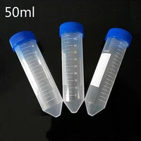5pcs 50 ml plastic screw cap sharp bottom centrifuge tube with scale independent centrifuge tube laboratory accessories