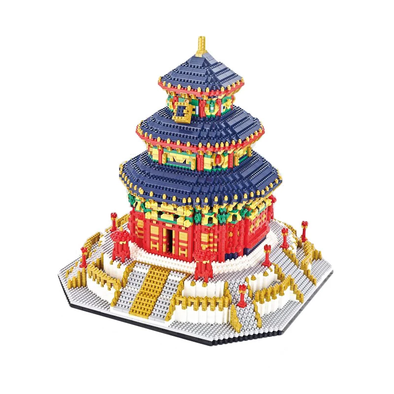 Aibloly 66525 всемирно известная архитектура Китай Храм Неба 3D Мини DIY Алмазные