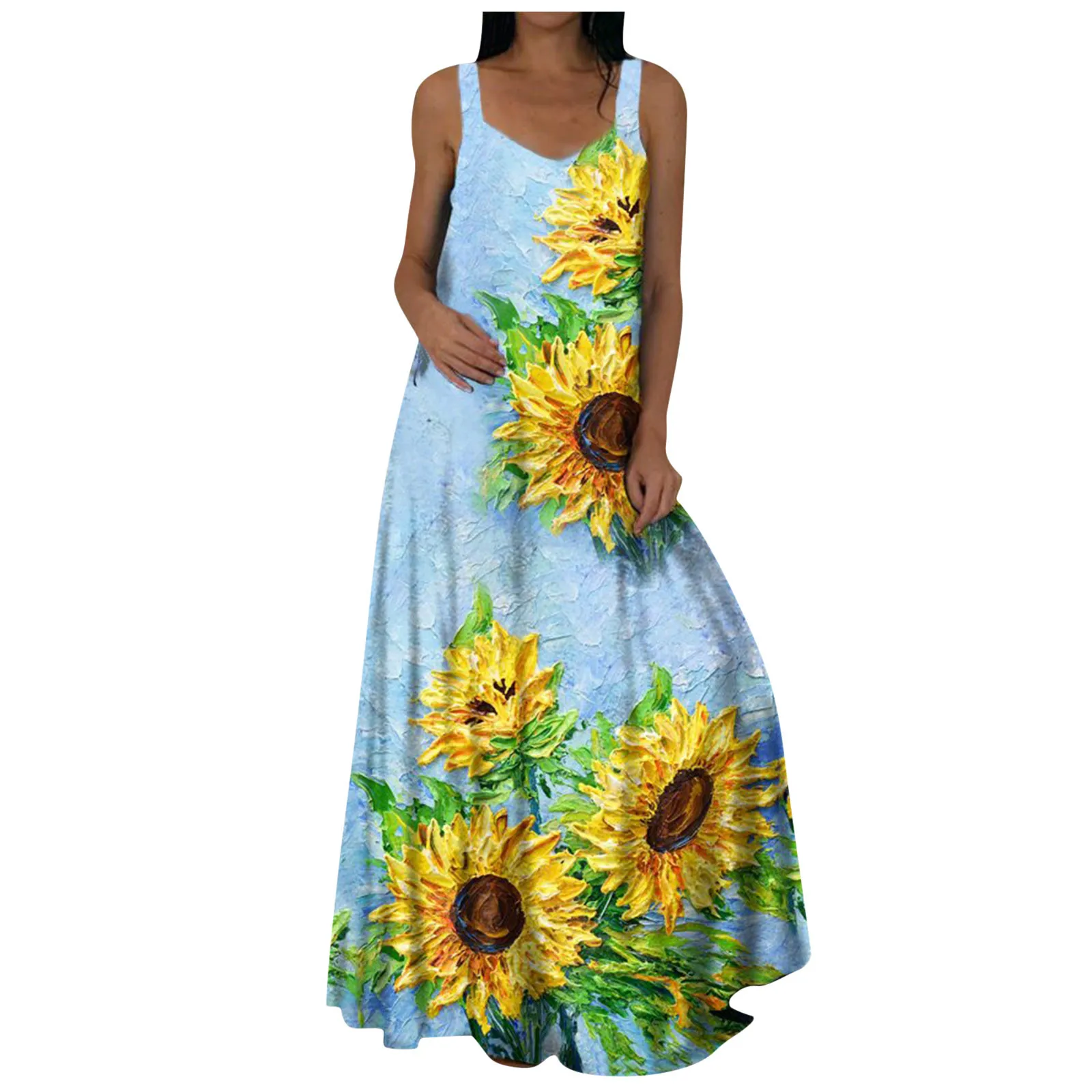 

40# Elegant Tropical Print Long Maxi Dress 2021 Sexy Backless Tank Dress Summer Loose Holiday Beach Dress Vintage Robe Femme