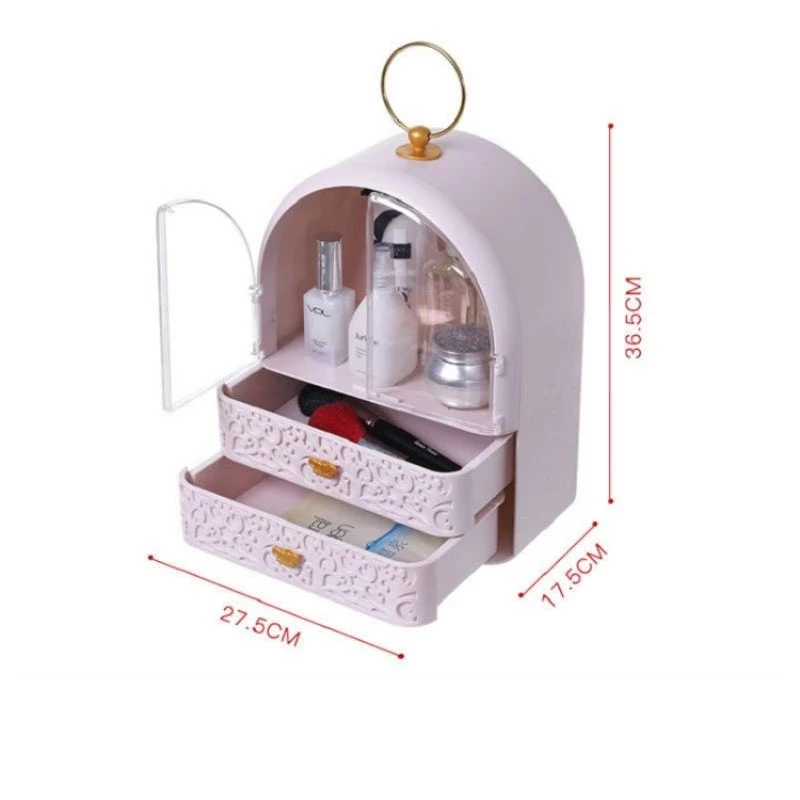 

Home Fashion Waterproof Drawer Makeup Storage Box Brush Lipstick Holder Desktop Acrylic Jewelry Cosmetic Skin Care Organizer
