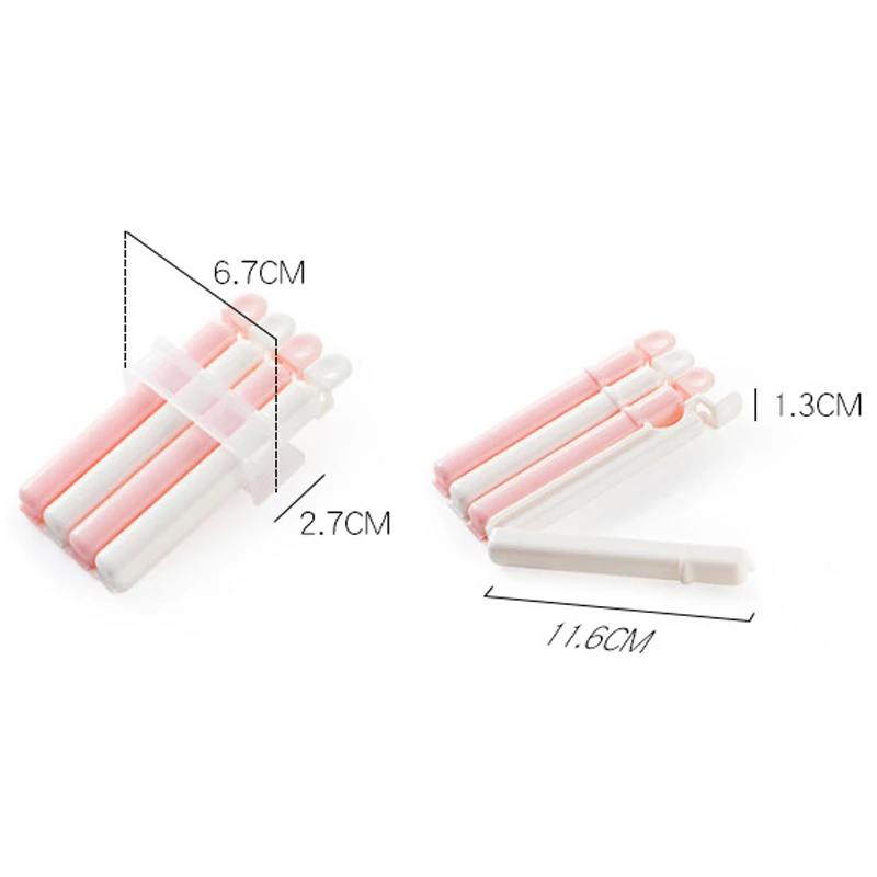 

Portable Food Bag Clips Foods Preservation Closure Clamp Sack Seal Sealing Bag Clips Sealer Home Food Close Clip 4 pcs