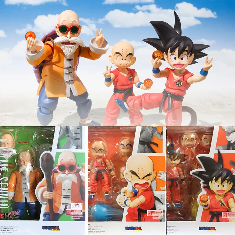 

SHF Figuarts Model Master Roshi Kame Sennin Klilyn Son Gokou Chilhood Sence Anime Dragon Ball Souvenir Collectibles Movable Toys