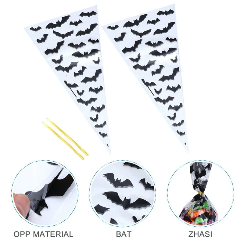 Прозрачный пакет для конфет с тыквой летучая мышь пауком 100 шт. | Дом и сад