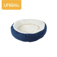 ufbemo warm cat bed house round bed dog sleeping mat pad nest kennel pet cushion puppy nest shell hiding burger bun for winter