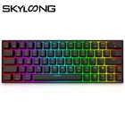 Механическая игровая клавиатура SKYLOONG GK64, USB, проводная, с RGB-подсветкой, геймерская, механическая, оптическая, с возможностью горячей замены, GK61