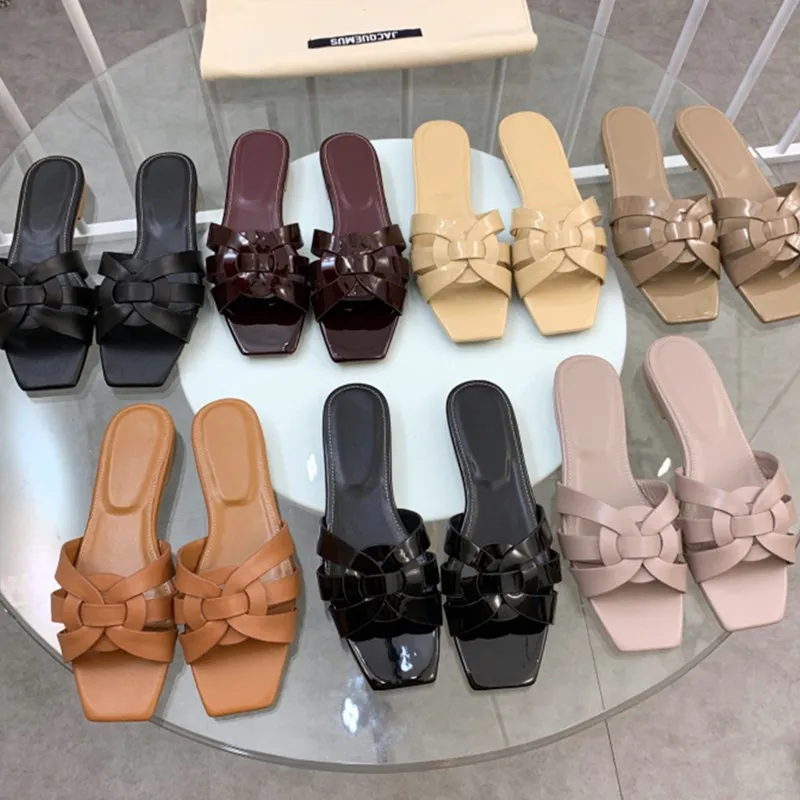 

VALLU high quality full leather classic thin belt combination fashion brand slippers beach outdoor