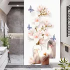 Оконная пленка, цветы для конфиденциальности, неклейкая наклейка на стекло, защита от солнца, термоконтроль, Оконные покрытия для домашнего декора