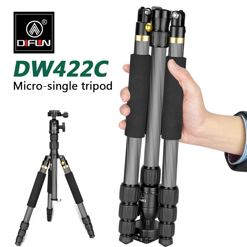 DIFUN DW 422C легкий дорожный штатив для камеры сотового телефона монопод из