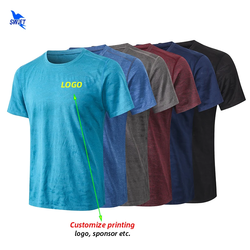 Camisetas de secado rápido para hombre, ropa deportiva transpirable con estampado de logotipo personalizado, para Fitness, gimnasio, camuflaje, Rashguard