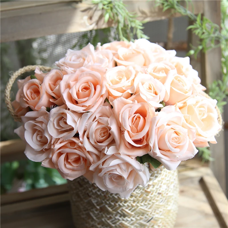 8/9 шт. шелковые розы искусственные цветы украшение для дома и сада свадебный