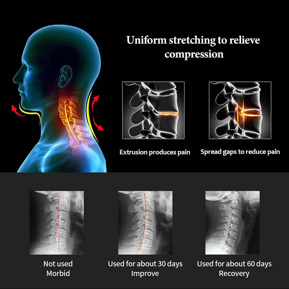 Надувной шейный массажер OLIECO портативный для облегчения боли в шее