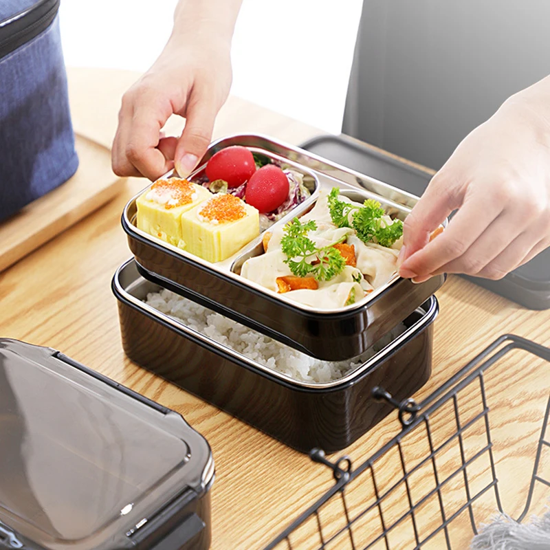 Ланч бокс из нержавеющей стали Портативный для пикника офиса школы хранения