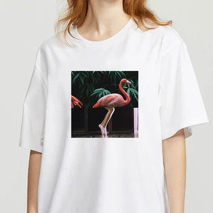 Summer O Neck Top Tees Casual Korean Fashion Aesthetic White T-Shirt 90s Cute Art Tee Hipster Grunge