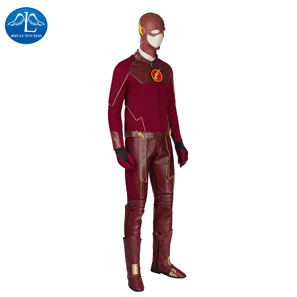 Флэш сезон 2 Косплэй костюм Карнавальные костюмы на Хэллоуин супергероя Бэрри