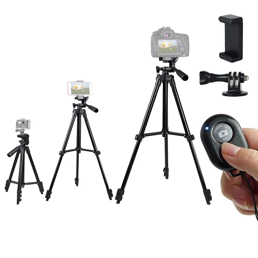 Легкий штатив MO STORE алюминиевый штатив для камеры iPhone Canon DV с сумкой для переноски беспроводной Bluetooth пульт дистанционного управления