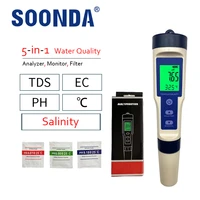 5 in 1 phtdsectemperature salinity tester meter for drinking waterpoolsaquariums quality analyzer monitor filter rapid test