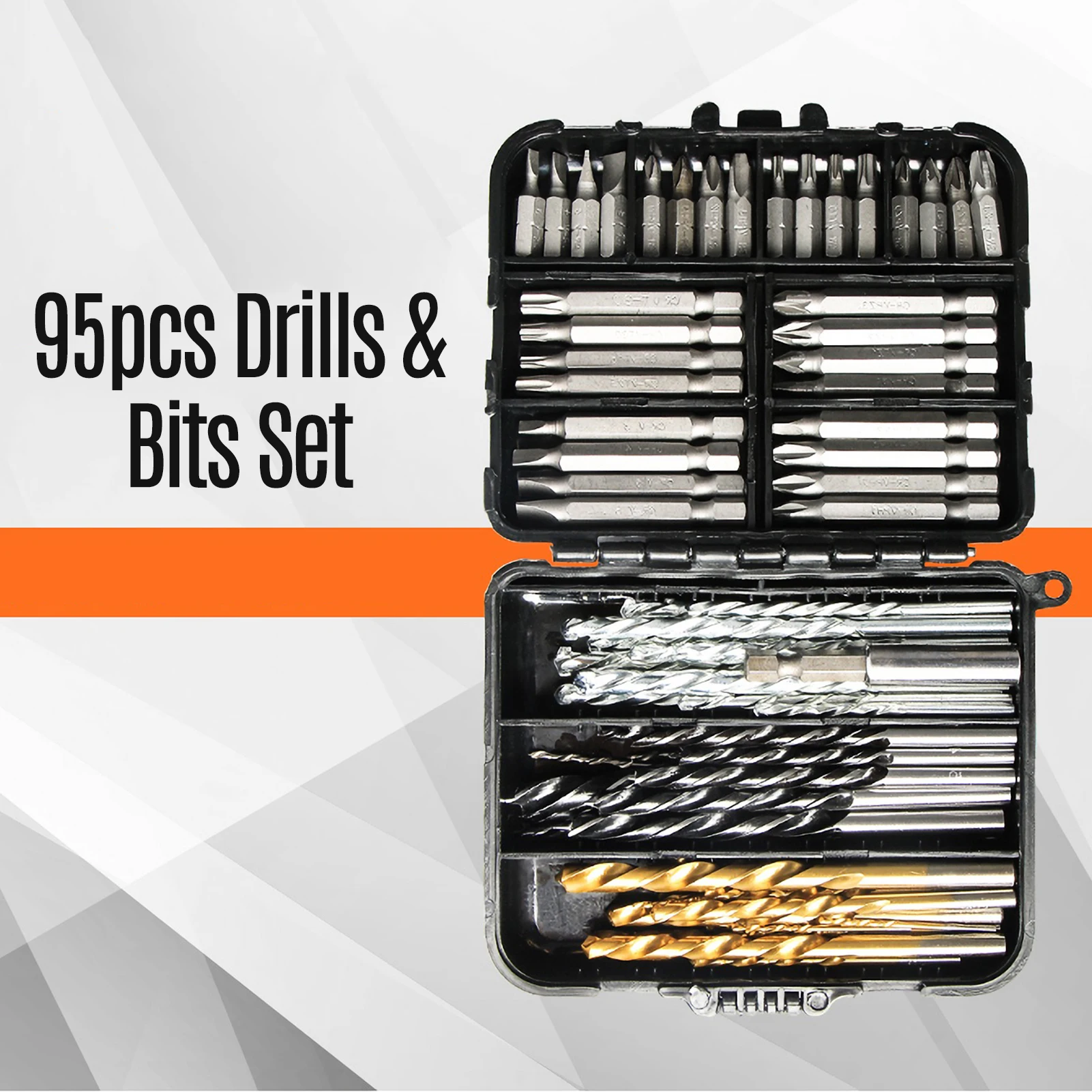 

KKmoon 95pcs Drilling Bit Set Screw Bits Multi-purpose Wood Drill Bits Masonry Drill Carpenter Drill Metal Drill Woodworking