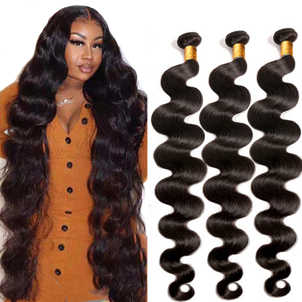 30 дюймовые волнистые пучки человеческих волос бразильские пупряди человеческие