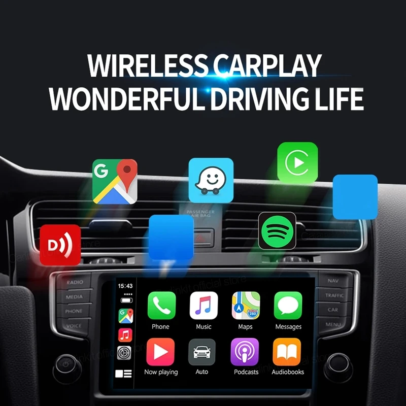 Carlinkit 2021 MINI CarPlay Box для Mercedes Volvo и т. Д. поддержка беспроводного автомобильного