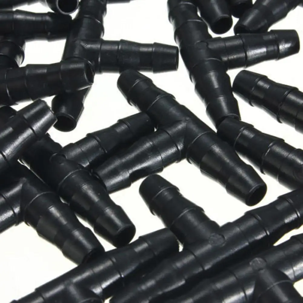 

100X Tee Connectors For Irrigation Hose Water Pipe Joints Watering System