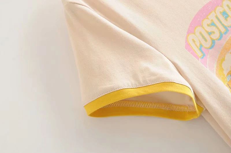 Женская Пляжная футболка с коротким рукавом и принтом паром|Футболки| |