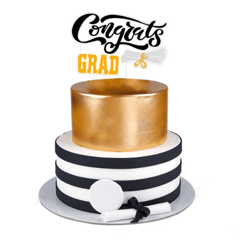 7 шт./компл. выпускная тема торт Топпер декоративный холостяк кепки вставные