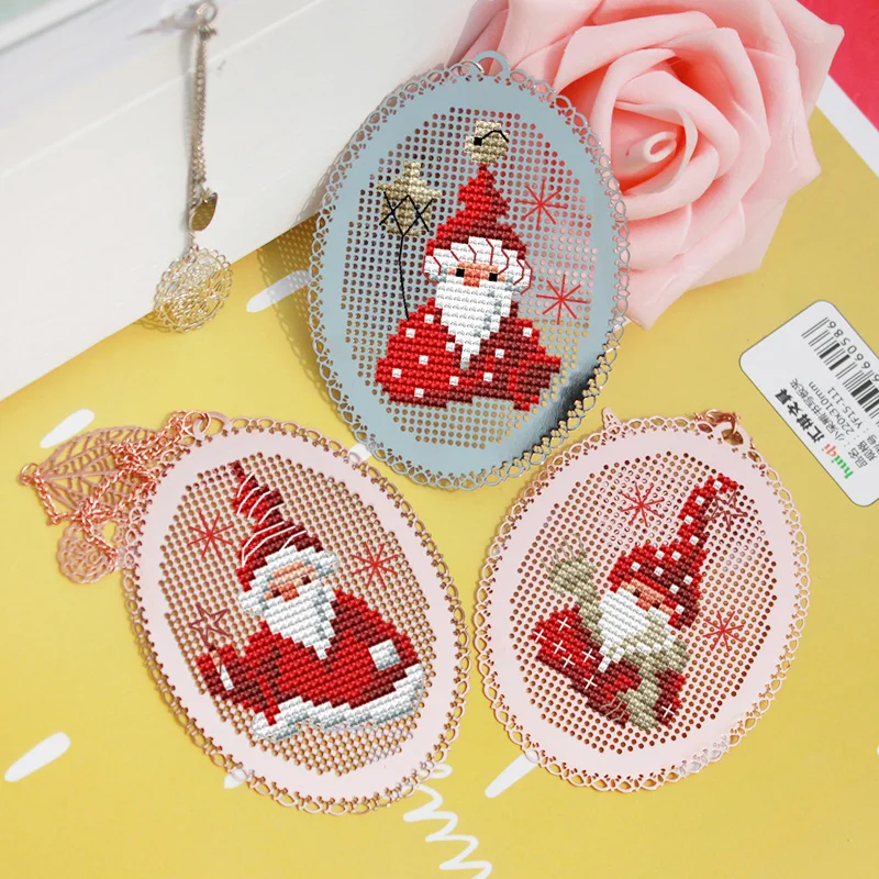 S Санта Клаус свадьба кролик друзья ремесло Стич Вышивка крестом закладка для