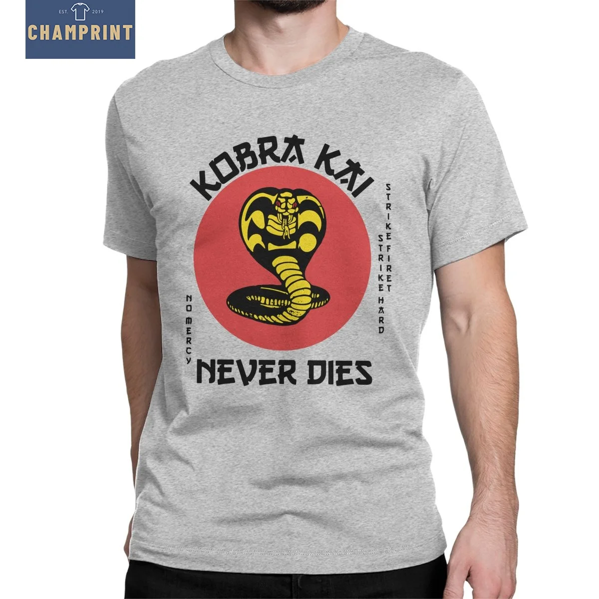 

Kobra Kai Never Dies Men's T Shirt Karate Kid Cobra Kai Novelty Tee Shirt Short Sleeve T-Shirts 100% Cotton Unique Clothes