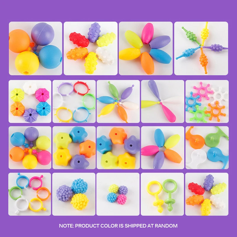 

DIY Handmade Beaded Children'S Toy Creative Loose Spacer Beads Crafts Making Bracelet Necklace Jewelry Kit Girl Toy Gift