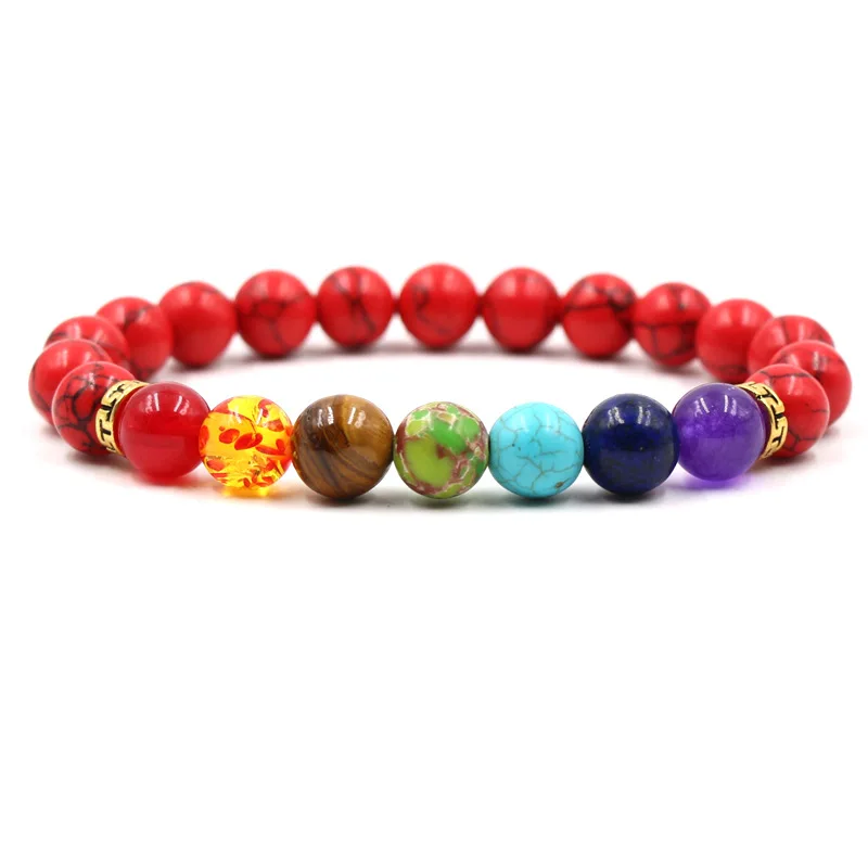 2019 Charm Color 10mm Natural Malachite Beads Bracelet Fashion Seven Chakra Elastic Bangles For Men Women Party Jewelry Gift | Украшения и