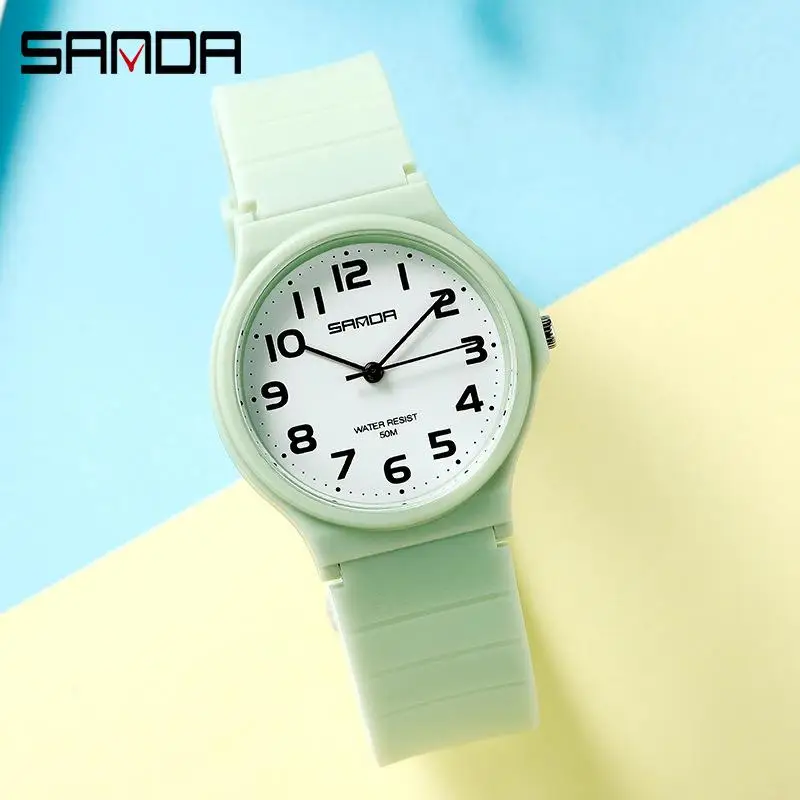 Relogio Feminino Sanda Лидирующий бренд женские часы Роскошные Аналоговые Спортивные