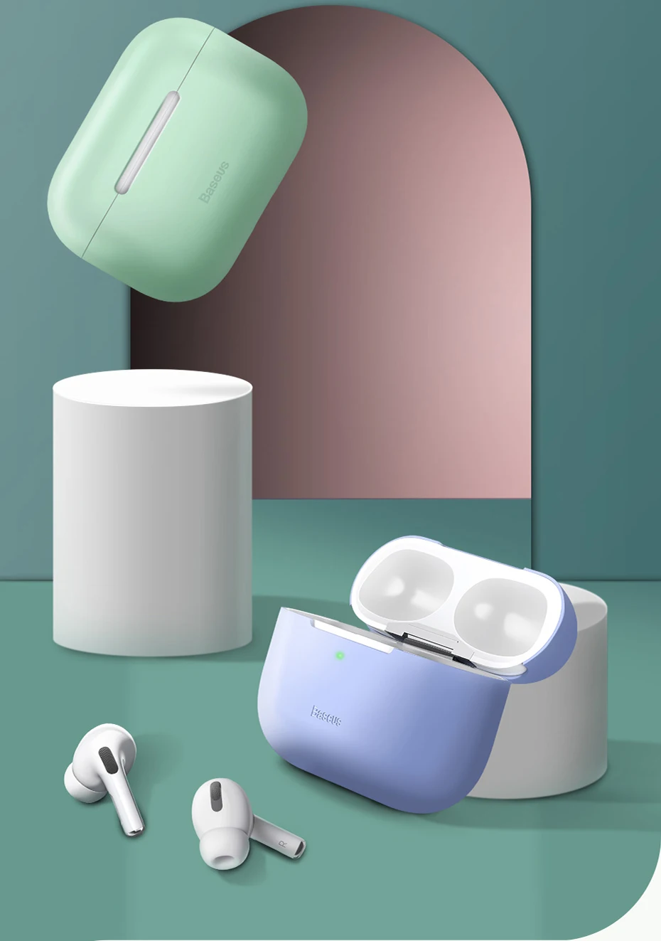 Baseus Роскошный чехол для Airpods Airpod Pro 3 2 1 силиконовый беспроводной защитный чехол для Apple Air Pods Pod 2 1 Pro Coque Fundas