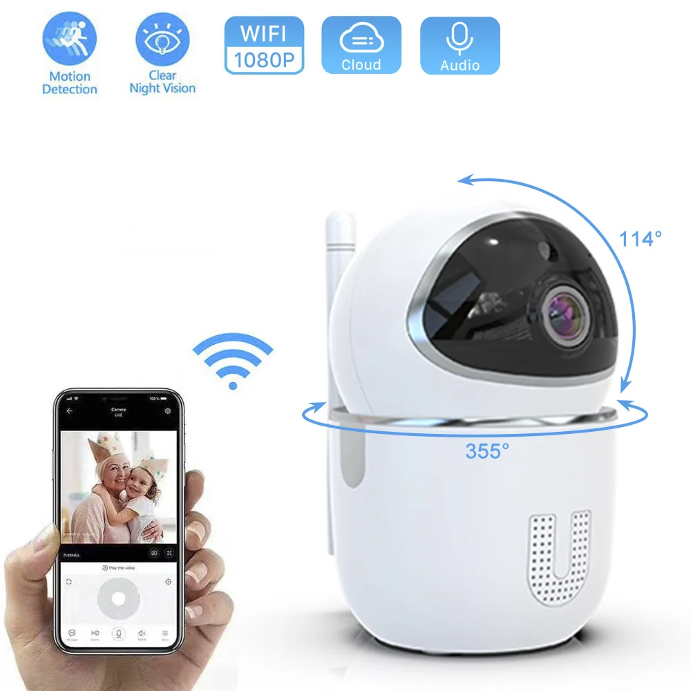 720P 1080P Мини облачная Wi Fi IP камера Беспроводная Автоматическая дорожка домашняя