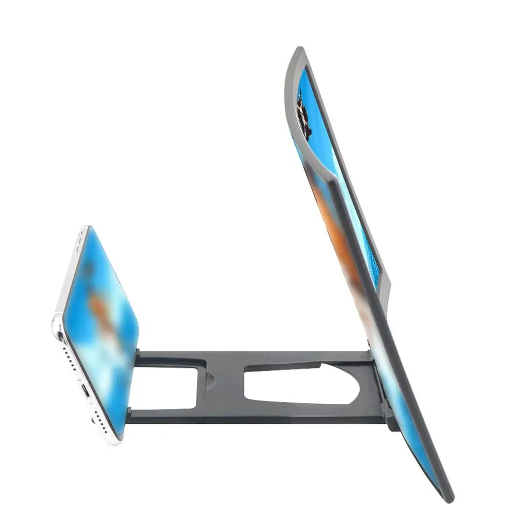 

12inch Portable Mobile Phone Screen Amplifier for IPhone Samsung Xiaomi Phone HD Curved Bracket Magnifier 3X-4X Magnifying Tool