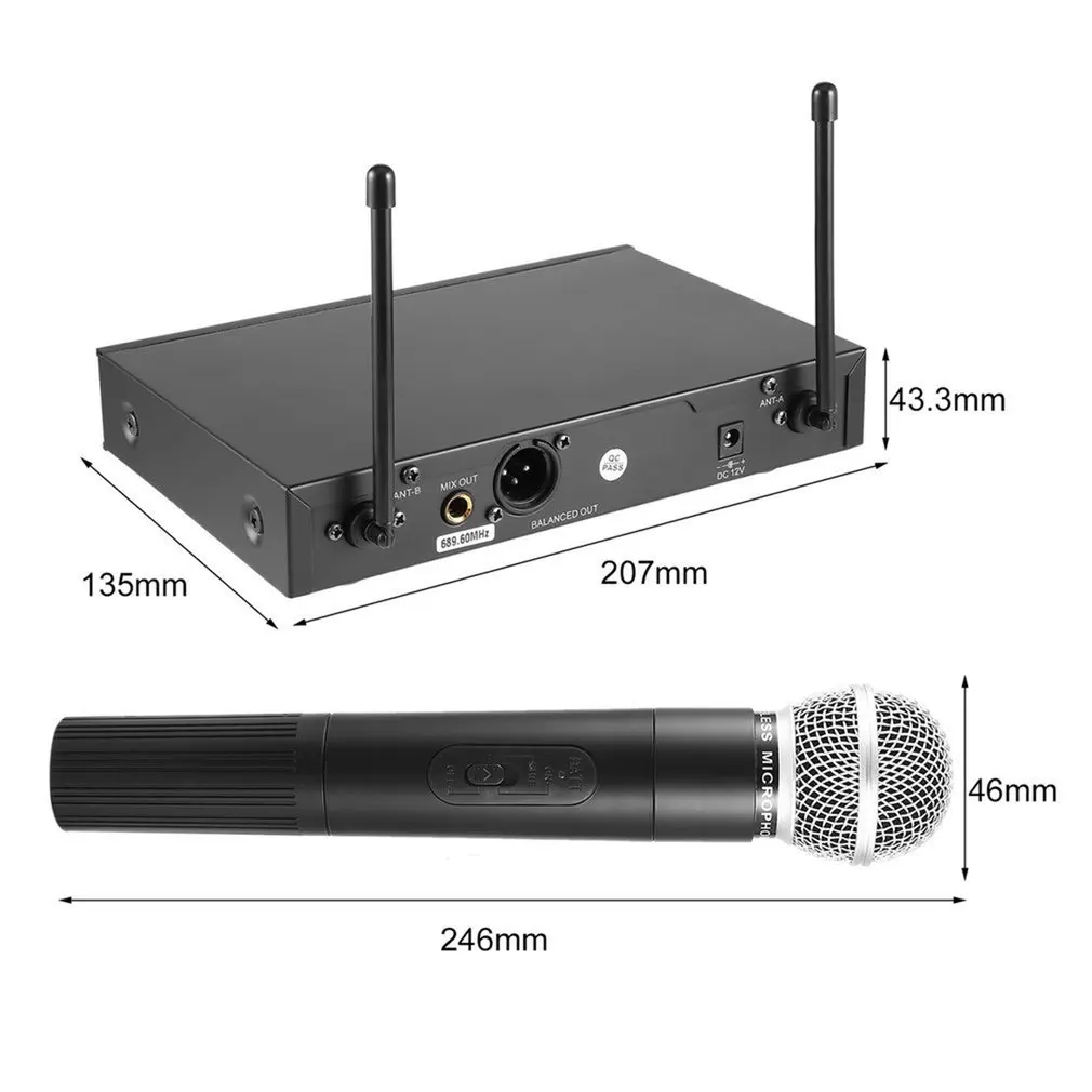 

Professional Vocal Set Wireless Microphone System for Crystal-clear Sound with Range of 80 Meters L-706
