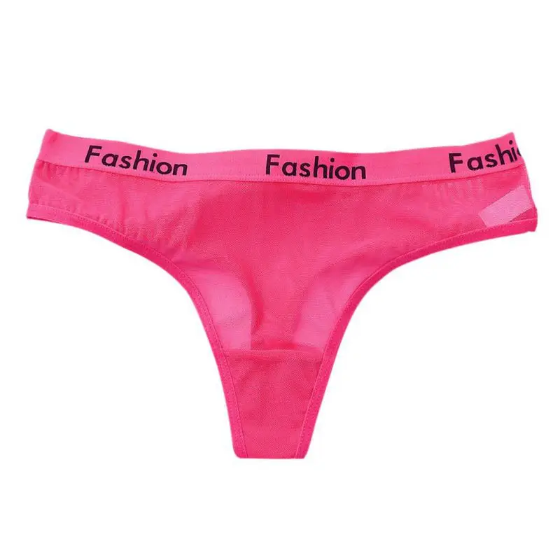 Розово-красный Seamless Women Cotton G-string Underwear Women's Lingerie Thongs Female Panties Low Waist Ladies Intimates String Briefs - Цвет: Розово-красный