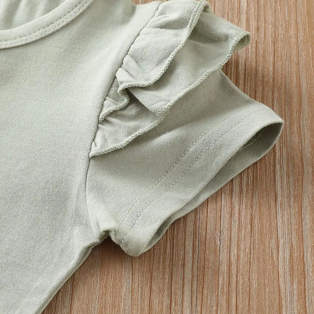 Детский комплект одежды для маленьких девочек топы с длинными рукавами