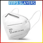 Маска FFP3, 100 шт.5 шт., защитная маска для лица, 99% маски PM2.5, 5-слойная Нетканая маска FFP3 с петлей для ушей, маска для взрослых