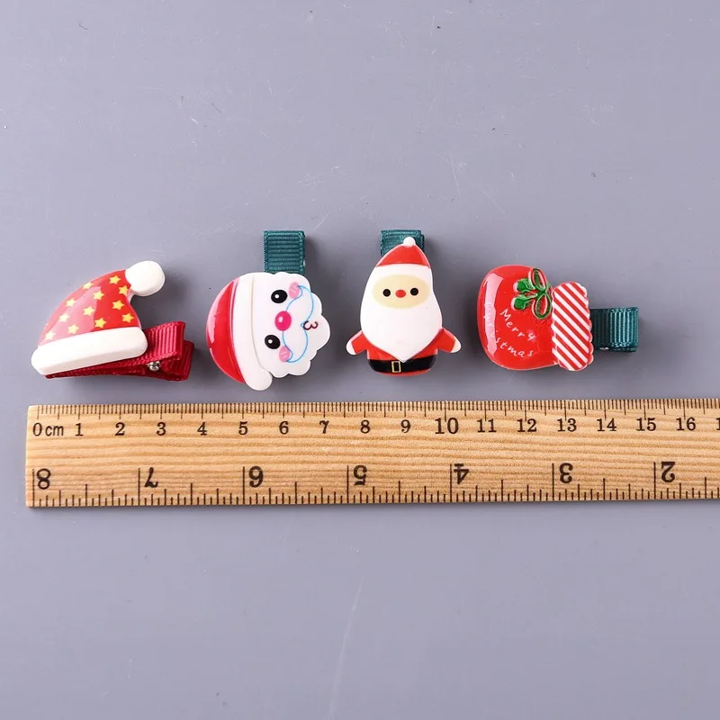 Детские зажимы для волос женщин девочек милые рождественские лося заколки