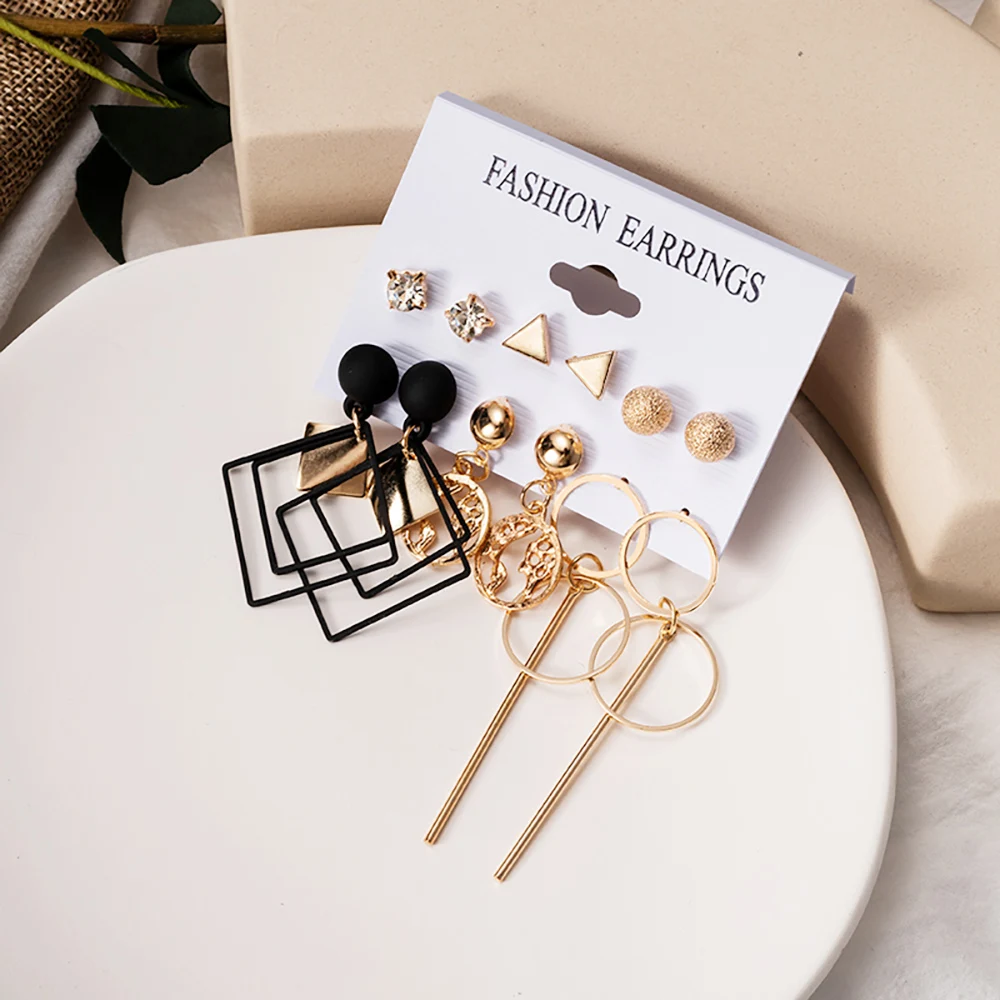 

High Quality Women's Noble Earrings Set Acrylic Drop Dangle Earrings Jewelry 2021 Trend Wedding Bride Earrings Accessories Gifts