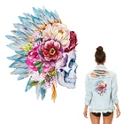 Нашивка с индийским черепом, утюжок для одежды, футболка, украшение сделай сам, A-уровень, моющаяся, новинка 2018, аппликация для одежды, лучшие подарки