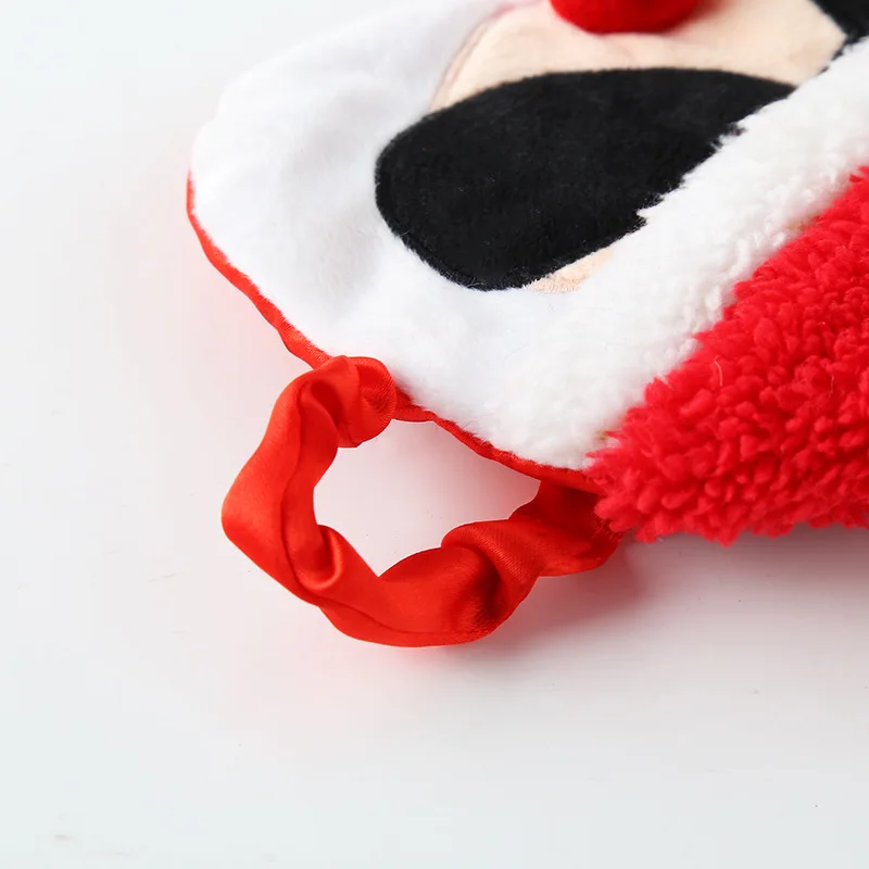 Красная Шапка Ophax Рождественская маска для сна с Санта-Клаусом глаз повязка