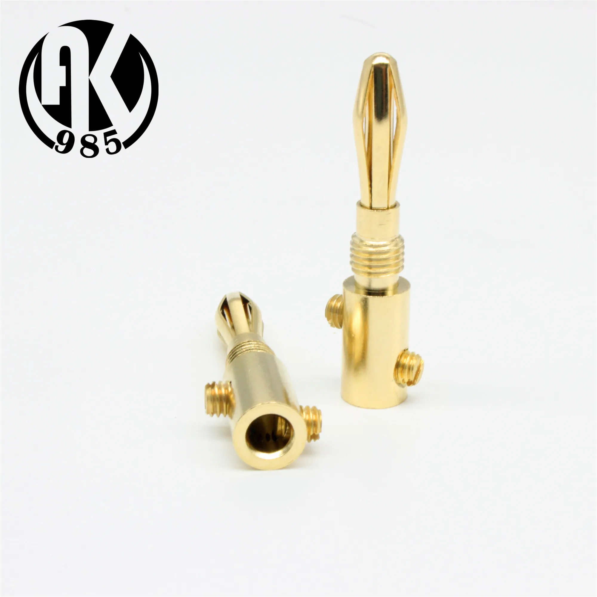 

8pcs Banana Plug HiFi Audio Jack Connector 24K Gold Wire Jack Speaker Diy