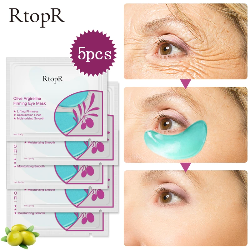 5 упаковок оливкового коллагена маска для глаз уход за кожей лица Argireline