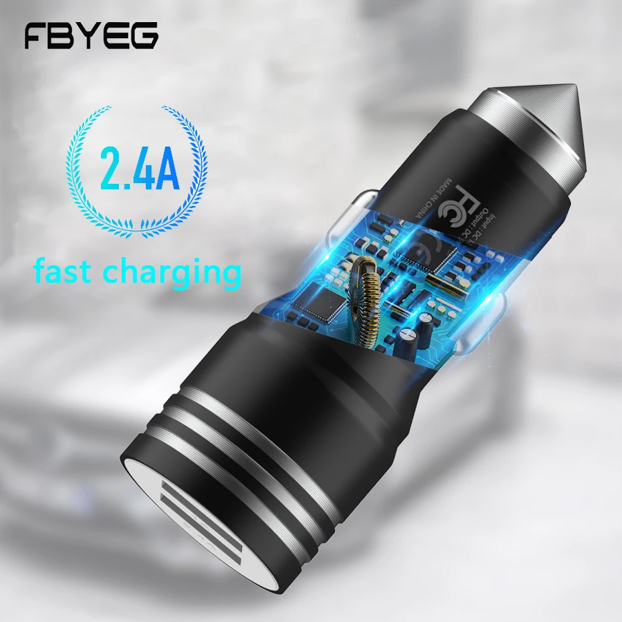 FBYEG Dual USB Автомобильное зарядное устройство с планшетом gps универсальный мобильный телефон автомобильное зарядное устройство для Xiaomi samsung S8 iPhone 6 6s 7 8 Plus